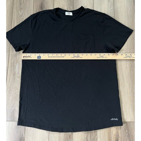 Allbirds Men's L Black Soft Merino Wool Blend Tee Short Sleeve Front Pocket - Picture 10 of 10